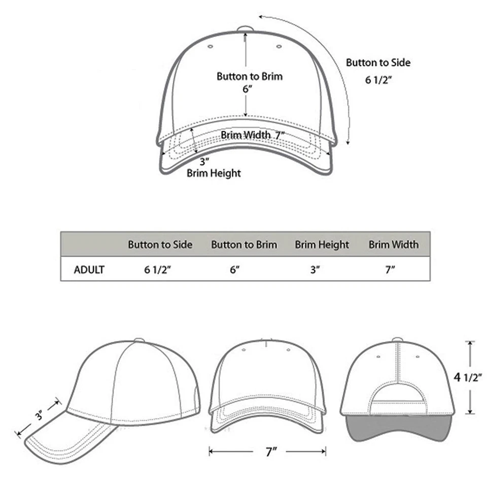 Plain Blank Solid Adjustable Baseball Cap Hats (ship in BOX!) - Image 2 of 2