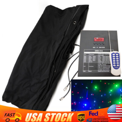 10x6.5ft Stage Star Light Led Backdrop Wedding Party Curtain Retardant Dj Pub