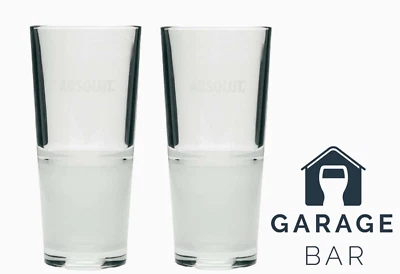 Set Of 2 Absolut Vodka Highball Glasses Tumbler 30cl Brand New - Image 1 of 2