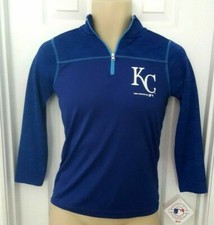 Kansas City Royals Youth Jacket Size Small 6/7 Lightweight Cool Base Pullover 
