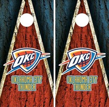 Oklahoma City Thunder Cornhole Board Vinyl Wrap - Decal Sticker VZ526