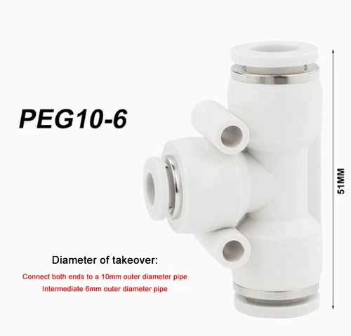 PU/PY/PE Series Tracheal Connector Outer Diameter 4/6/8-16MM For PU/Nylon Hose - Picture 41 of 45