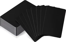 24 Pcs Blank Stainless Steel Business Cards - 0.5mm, Laser Engraving, DIY Gift