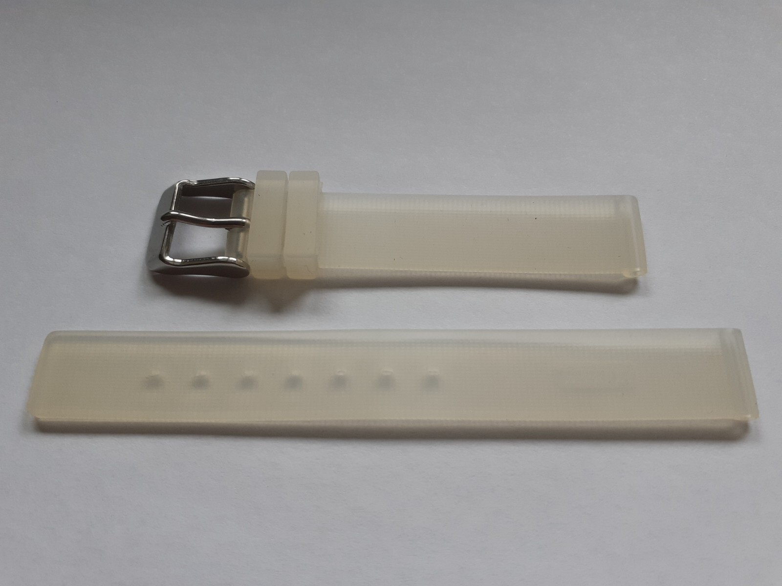 Watch strap 10, 12, 14 mm silicone rubber white rubber band