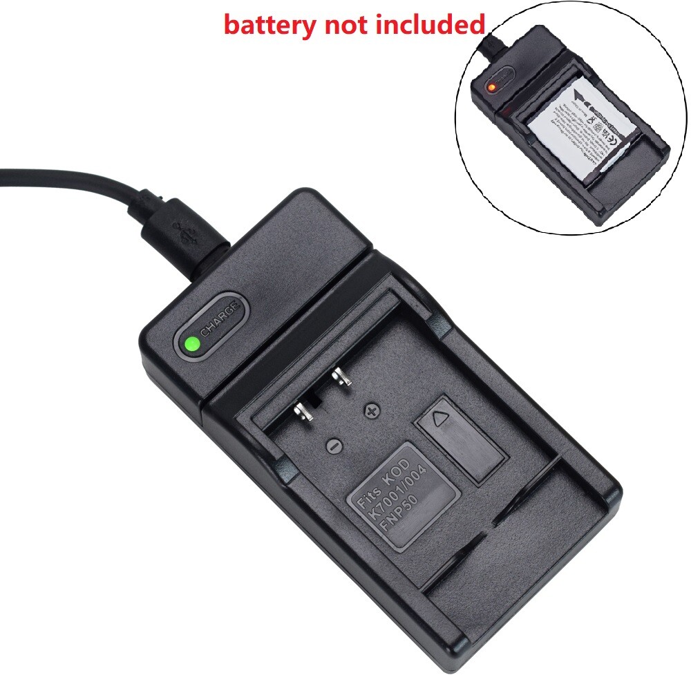 Battery charger for Pentax D-LI68 FNP-50 D-Li122 Opito Q7 Q10 S10