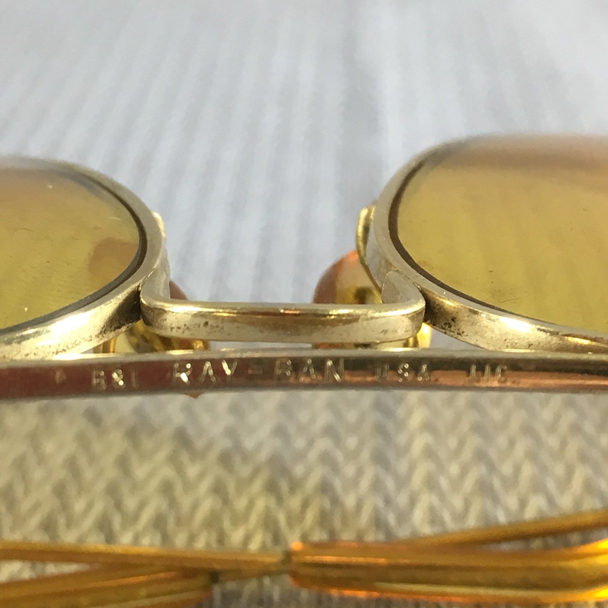 Vintage BL Ray Ban Aviator Sunglasses Ambermatic Outdoorsman All