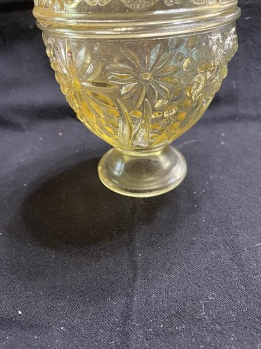 Vintage Avon Candy Or Trinket Jar Embossed Flowers All Around 6 1/2 Inches Tall - Picture 6 of 10