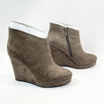 Michael Antonio Wedge Booties Women s Size 9 Charcoal Gray Ankle Boots