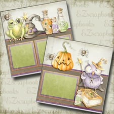 Witchy Potions - Halloween - 2 Premade Scrapbook Pages - EZ Layout 3872