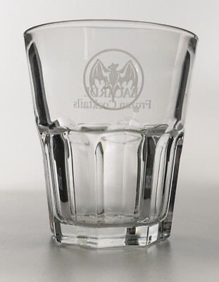 Bacardi Ron Glas Tumbler Frozen Cocktail Fledermaus Logo Gläser 0936