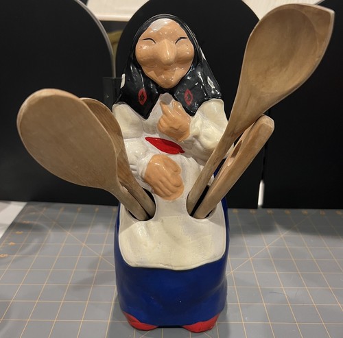Viel Glück Küche Hexe Utensil Halter Vintage 1980 Baba Yaga Samantha