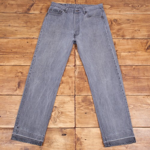 VINTAGE 80s Levis Levi 501 USA Made Grigio Jeans in Denim Gamba Dritta 34 x  32 R22413 | eBay