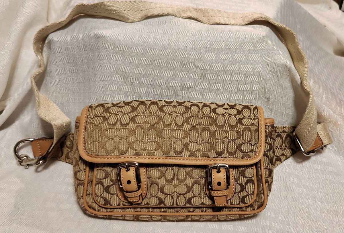 COACH Vintage Bon Voyage Signature Belt Bag / Fanny Pack