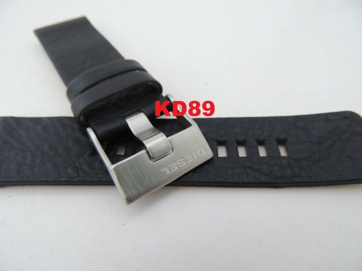 Genuine ORIGINAL DIESEL DZ 4271 BLACK leather strap band 24mm | eBay