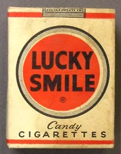 c. 1953 Sylvan Sweets LUCKY SMILE Candy Cigarettes empty candy box