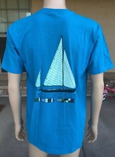Vintage 90s St. John Tourist T Shirt Hanes USA Made XL Single Stitch Sailboat