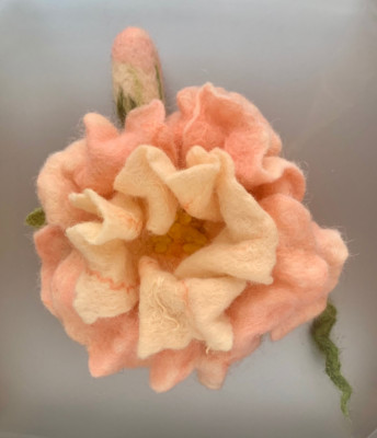 Wool Felt Flower Brooch,Hand Felted Brooch, Accessory,Jewelry, Gift,Pin,Rose