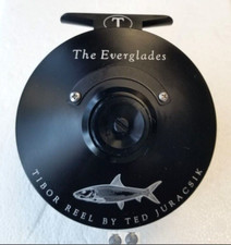 TIBOR EVERGLADES FROST BLACK WITH BONEFISH ENGRAVING #7-9 FLY REEL