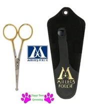 4"MILLERS FORGE BALL END SAFETY TIP EYE/EAR/NOSE/FEET SHEAR Scissor Pet Grooming