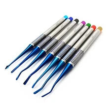 Dental PDL Luxating Root Elevators Set of 7 Precise Periotomes Tips Titanium Lab
