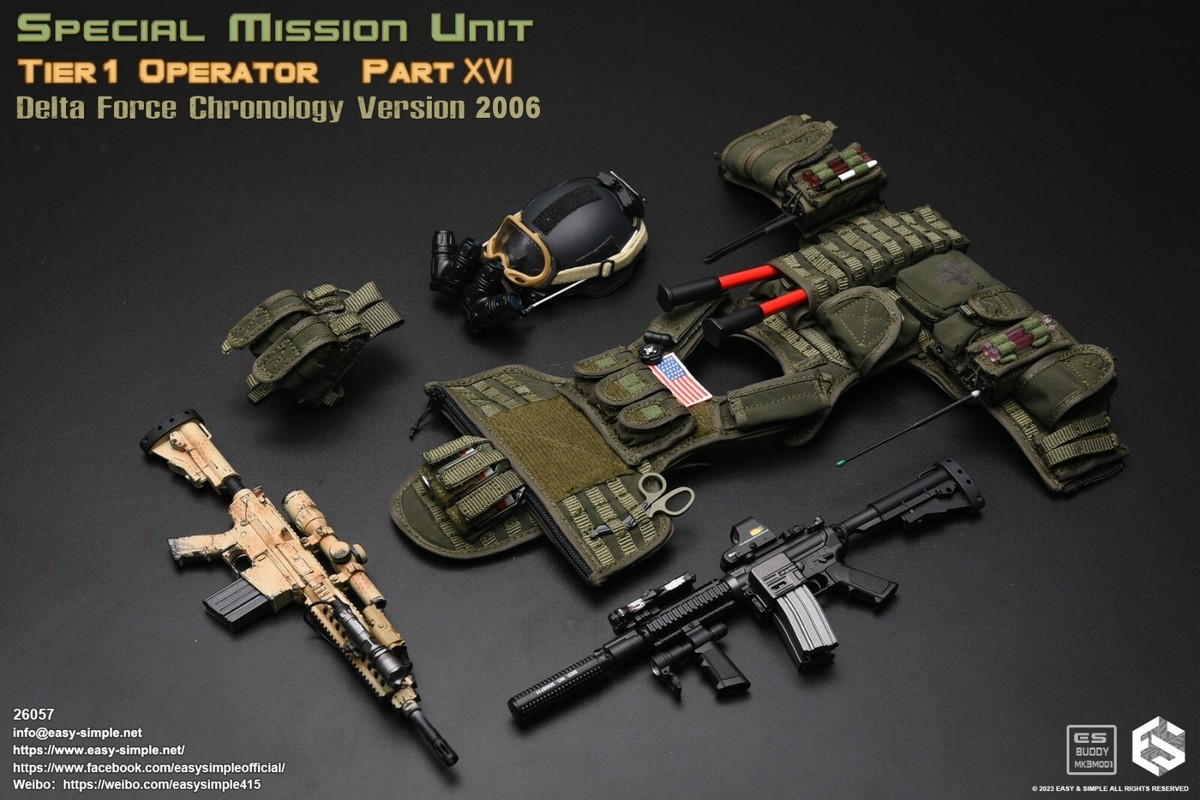 1:6 Easy & Simple Delta Force Chronology 2006 M4 Rifle Set 1:6 Easy & Simple Delta Force Chronology 2006 M4 Rifle Set