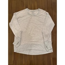 Athleta Speckled Grey Crew Neck Long Sleeve Thumbhole Sweatshirt Women