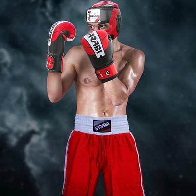 FARABI Rex Leather Boxing Gloves Sparring Training Punchbag MMA Gloves 10OZ-16OZ