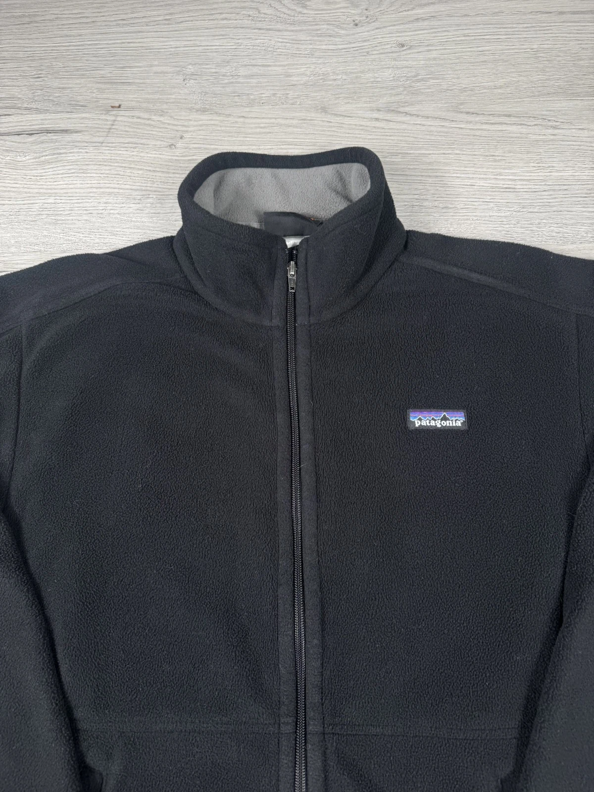 Vintage Patagonia Synchilla Fleece Jacket Men's Medium Black Comfort Full Zip - product detail image 3