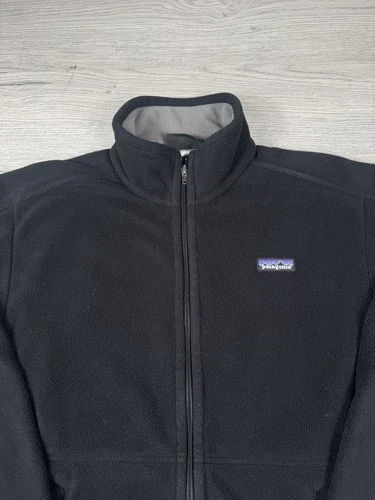 Vintage Patagonia Synchilla Fleece Jacket Men's Medium Black Comfort Full Zip image 3