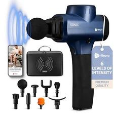 Sonic Handheld Percussion Massage Gun - Deep Tissue Massager for Sore Muscle...