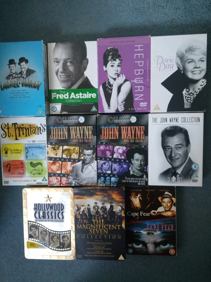 100 x CLASSIC DVD Movie Bundle/Job Lot. 23 Box Sets: JOHN WAYNE, GODFATHER...VGC - Image 2 of 4