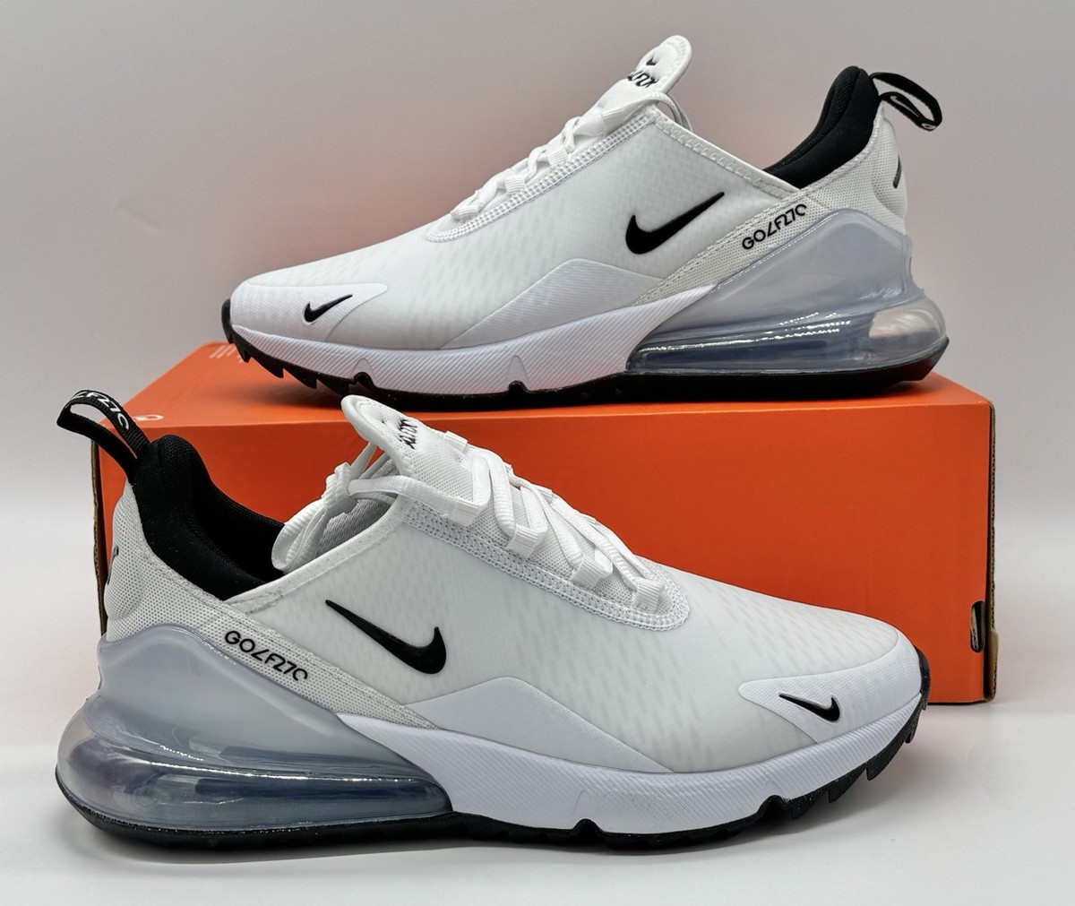 Size 8 - Nike Air Max 270 Golf Low White Black for sale online | eBay