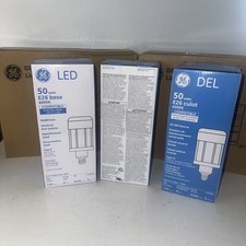 Pack de 3 Bombillas LED GE CURRENT LED35ED17/740, Base E26 50 vatios 4000K 27602 Tipo B