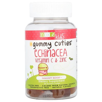 Kids, Gummy Cuties , Echinacea, Vitamin C & Zinc, 60 Gummy Cuties