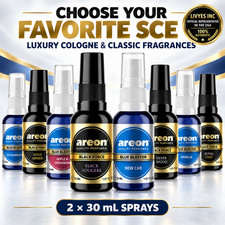 Areon Car Air Freshener Spray 30ml 2 Pack Choose Your Scent Long Lasting