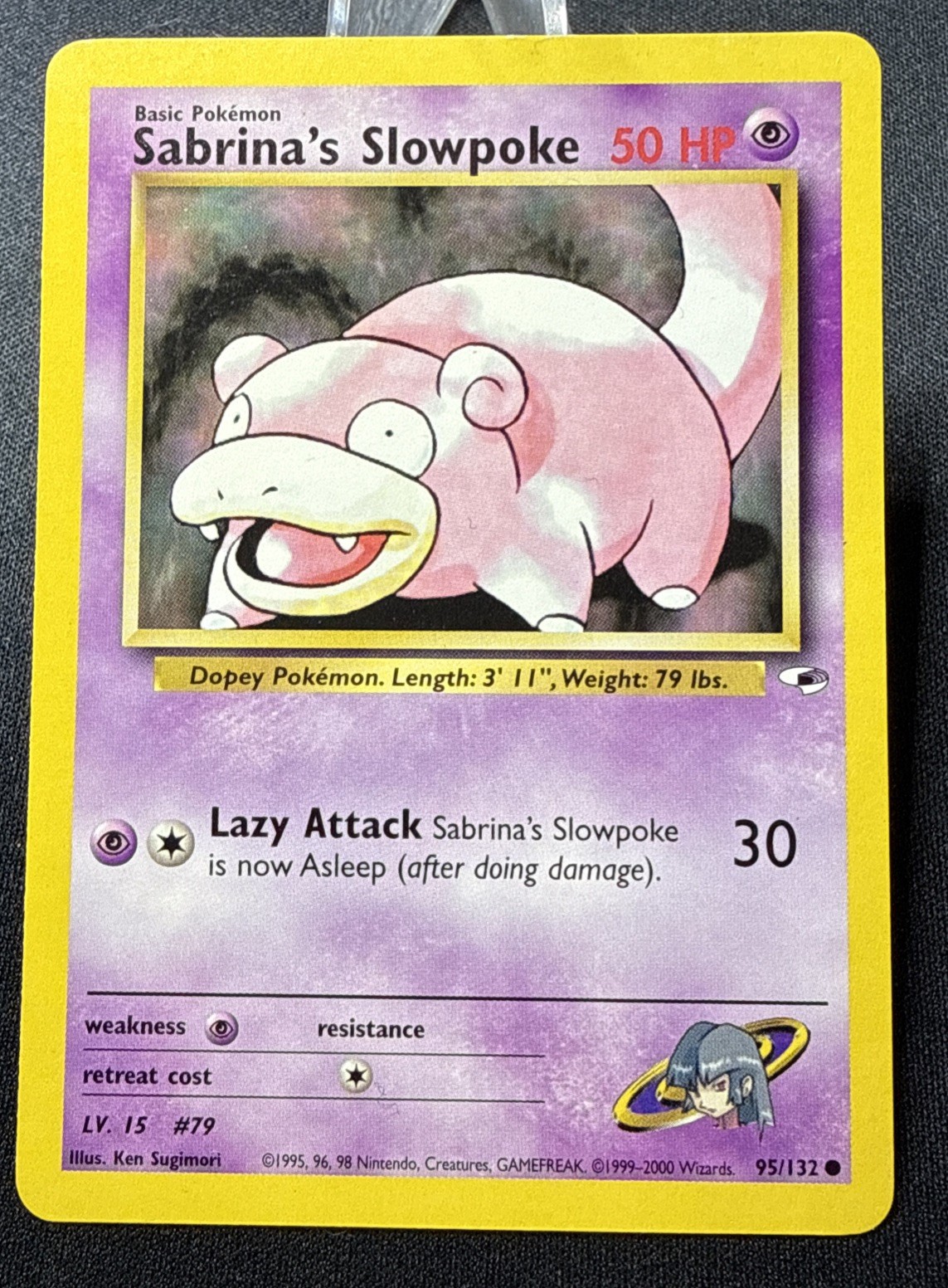 Sabrina's Slowpoke 95/132 Pokemon Gym Heroes Unlimited (LP/PL)