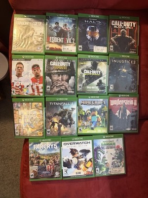 Xbox One Game Lot,15 Games,Halo, Call Of Duty,Wolfenstein 2, Madden 22,Far Cry 5