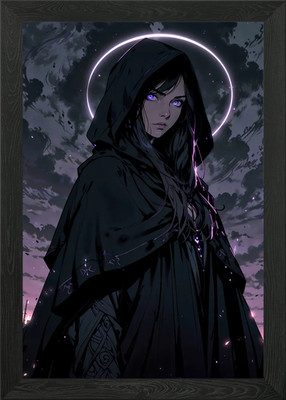 Violet Halo - Mystical Hooded Oracl gerahmtes Wandbild Poster Leinwanddruck Bild