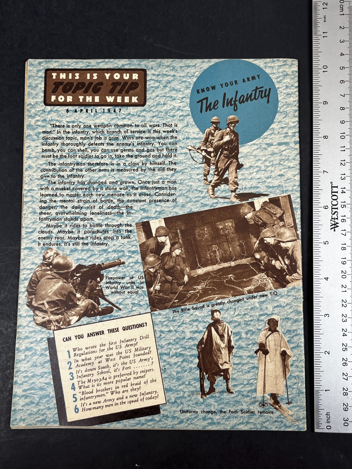 Post WW2 1947 US Army Infantry Troop Magazine German Occupation Army Day Week