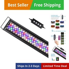 Advanced LED Aquarium Light with Timer, 24/7 Lighting Cycle DIY Mode, Full ...