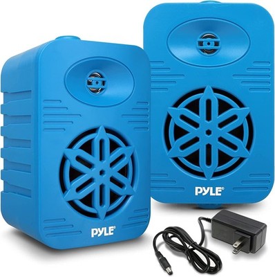 Pyle 4'' Bluetooth 2-Way Indoor/Outdoor Waterproof Speakers - 300W Dual 3.33lbs
