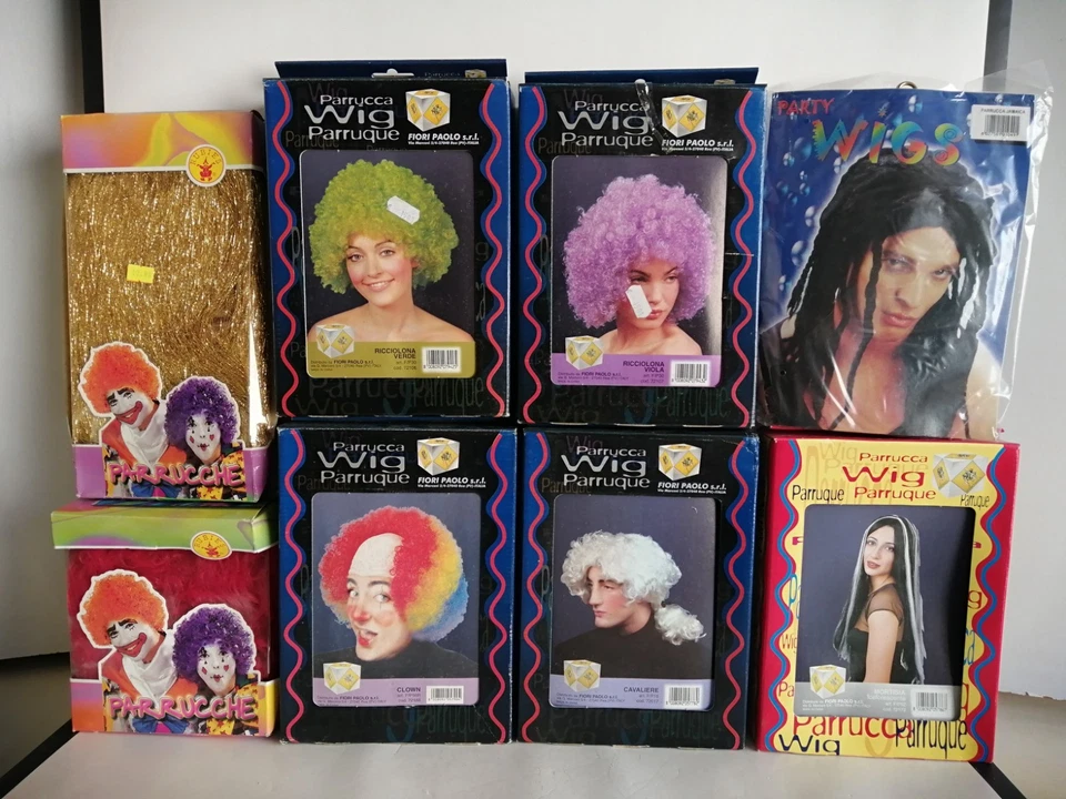 STOCK 80 PARRUCCHE CARNEVALE ASSORTITE VINTAGE ANNI '80 90 - Immagine 3 di 4