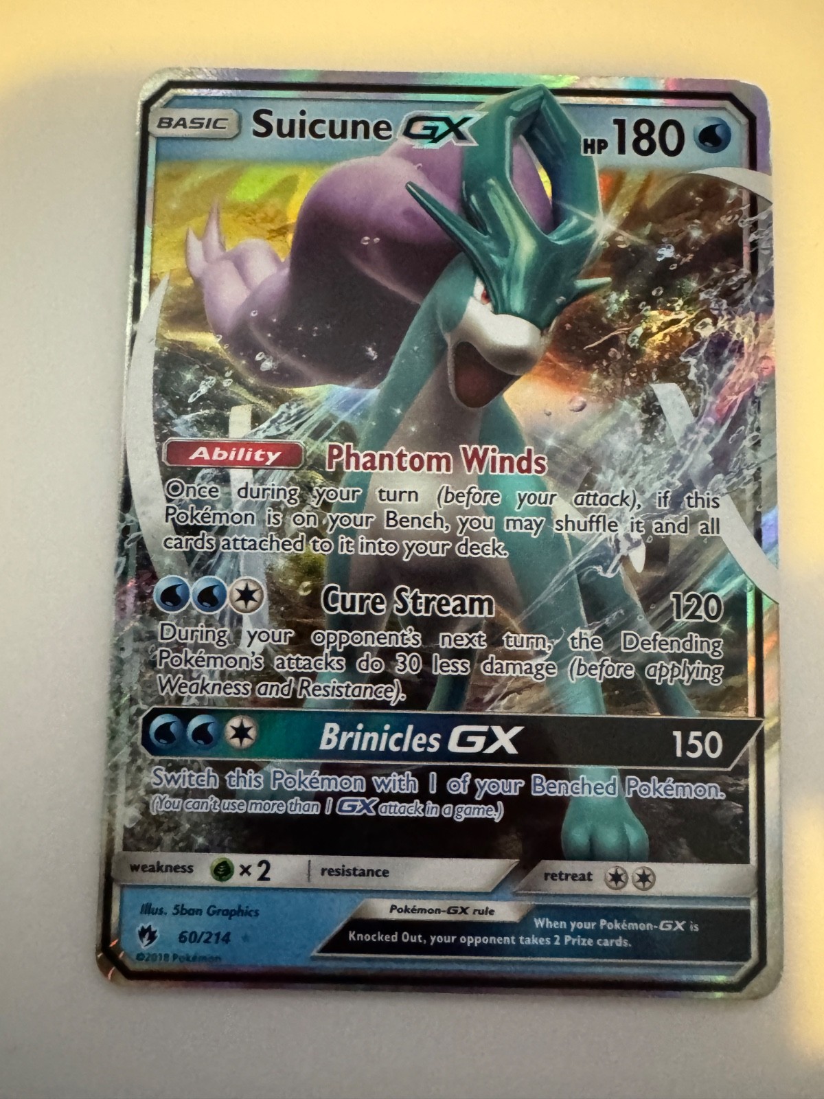 Suicune GX - 60/214 Lost Thunder  - Pokemon TCG