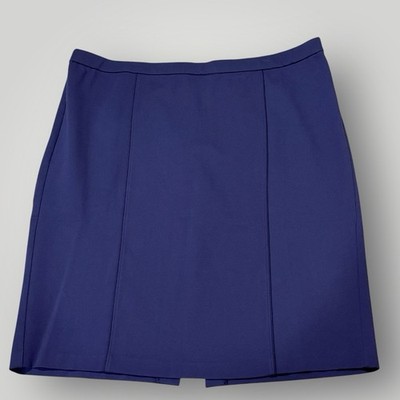 Eloquii Skirt Size 26 Navy Blue Pull On Stretch Career Office Work NWOT