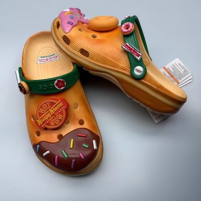 Krispy Kreme x Crocs Classic Clog Golden Hour Doughnut Clogs