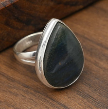 Labradorite Gemstone 925 Sterling Silver Handmade Jewelry Ring For Wedding Gift
