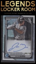 2024 Bowman Jacob Burke Chrome Prospects Autographs HTA Choice Refractors /150