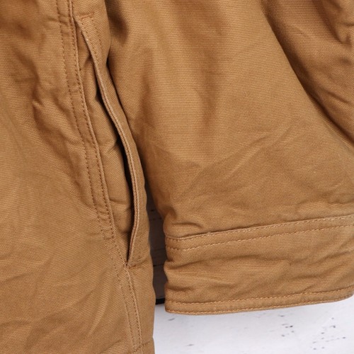 Dickies Canvas Utility Jacket Mens 2XL Flannel Lined Tan Brown Quilted Shacket - Picture 6 of 13