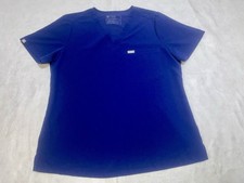 Figs Women's Scrub Top Size Large Catarina One-Pocket Shirt Navy Blue FW1000