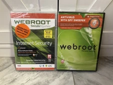 Webroot Secure Anywhere Internet Security & Antivirus Lot, Brand New, SEALED!